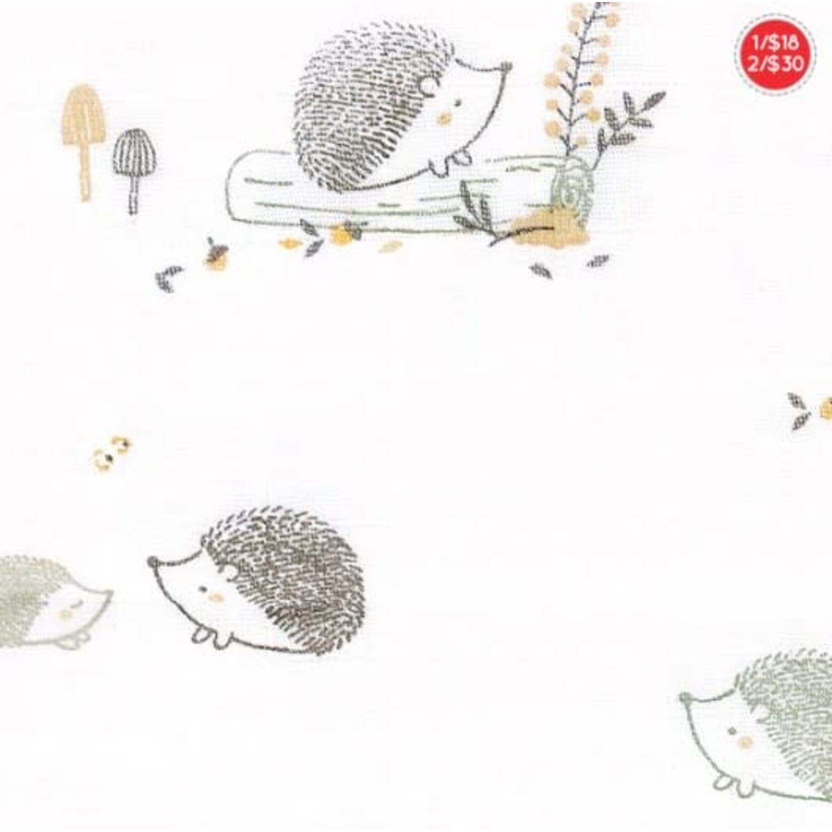 Perlimpinpin PERLIMPINPIN - Cotton muslin blanket - Hedgehogs and tree trunks