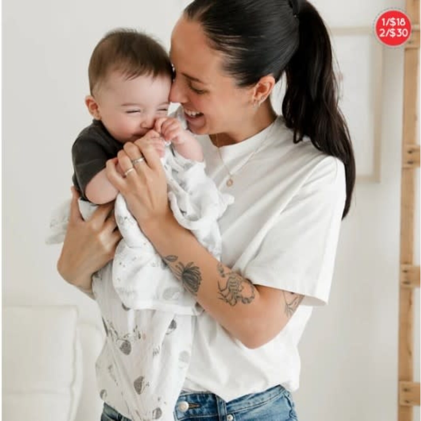 Perlimpinpin PERLIMPINPIN - Cotton muslin blanket - Hedgehogs and tree trunks