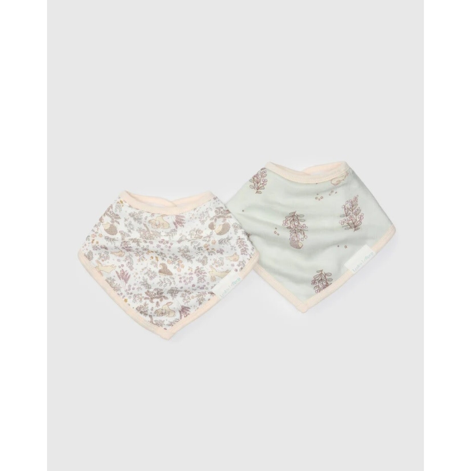 Loulou Lollipop  LOULOU LOLLIPOP - Set of 2 bandana bibs - Forest hedgehogs