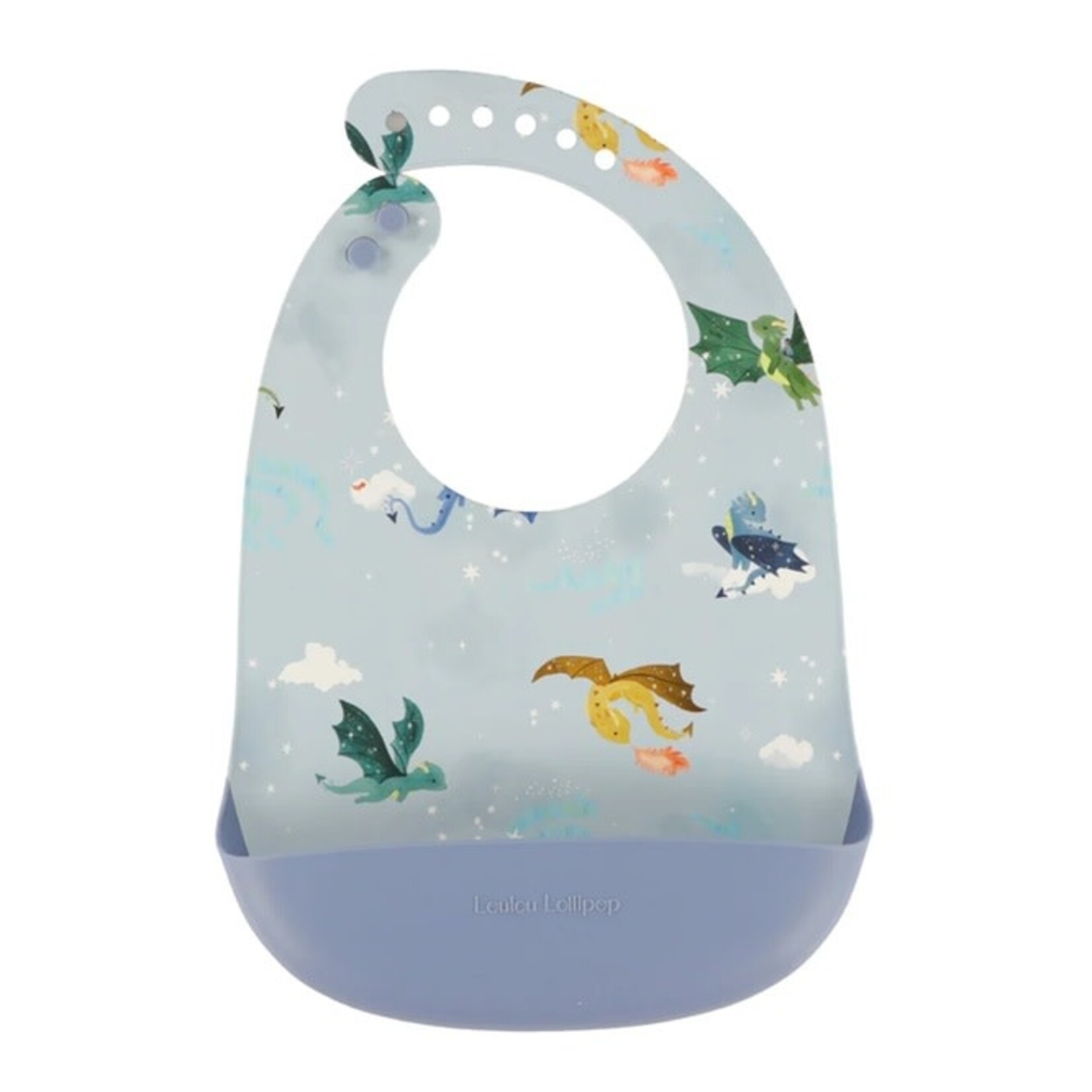 Loulou Lollipop LOULOU LOLLIPOP - Bavoir en silicone imprimé - 'Magical Dragons'