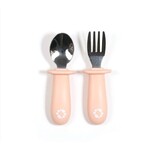 Bulle BULLE - Learning Spoon & Fork Set - Peach