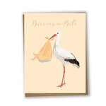 Lili Graffiti LILI GRAFFITI - Greeting Card - Welcome Baby - Stork Carrying A Baby