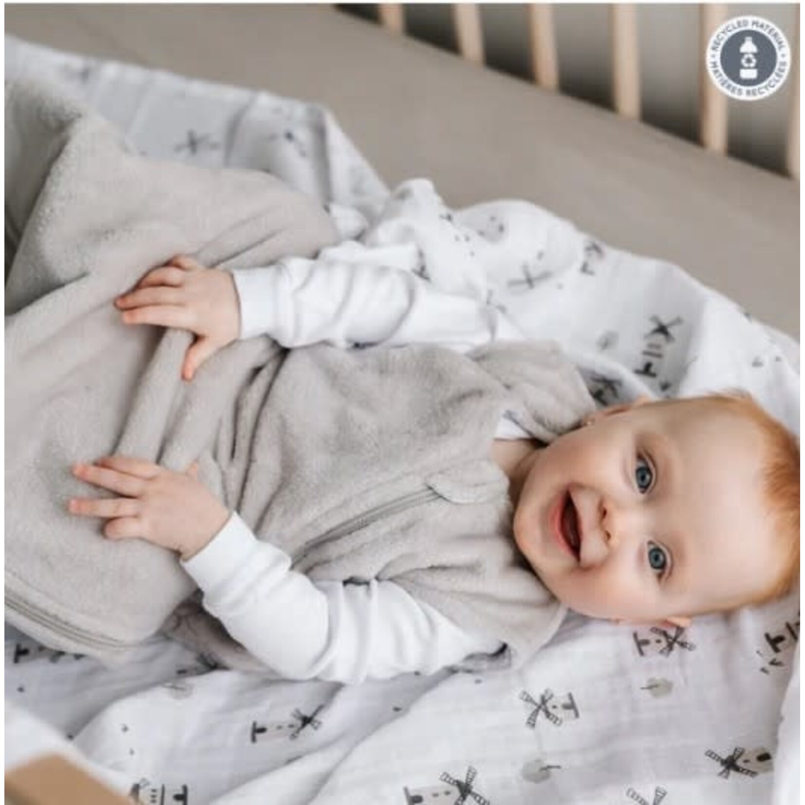 Perlimpinpin PERLIMPINPIN - Plush sleeping bag/nightgown - Plain Taupe (1.5 togs)