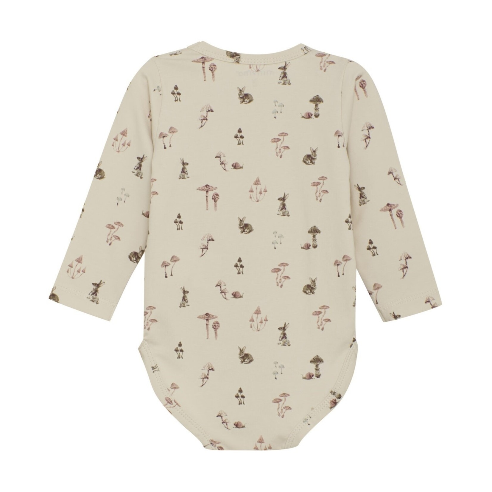 Minymo MINYMO - Bodysuit with rabbit and mushroom print