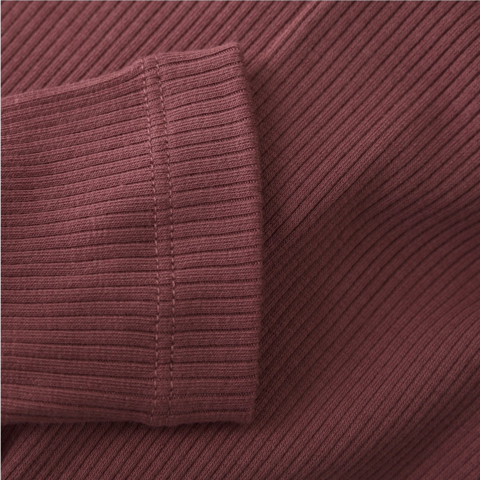 Minymo MINYMO - Terracotta pink ribbed leggings