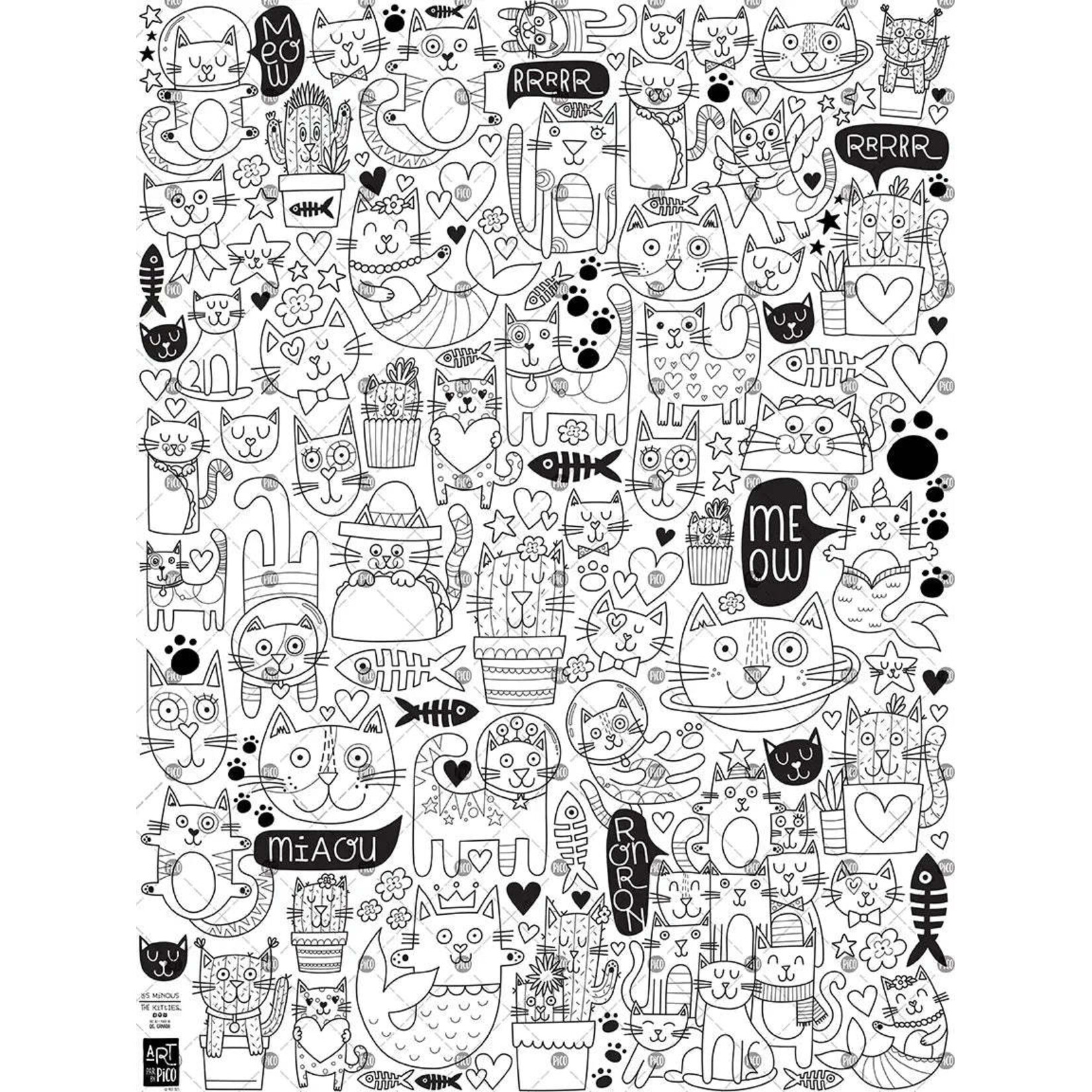 Pico PICO - Giant coloring poster - The kitties