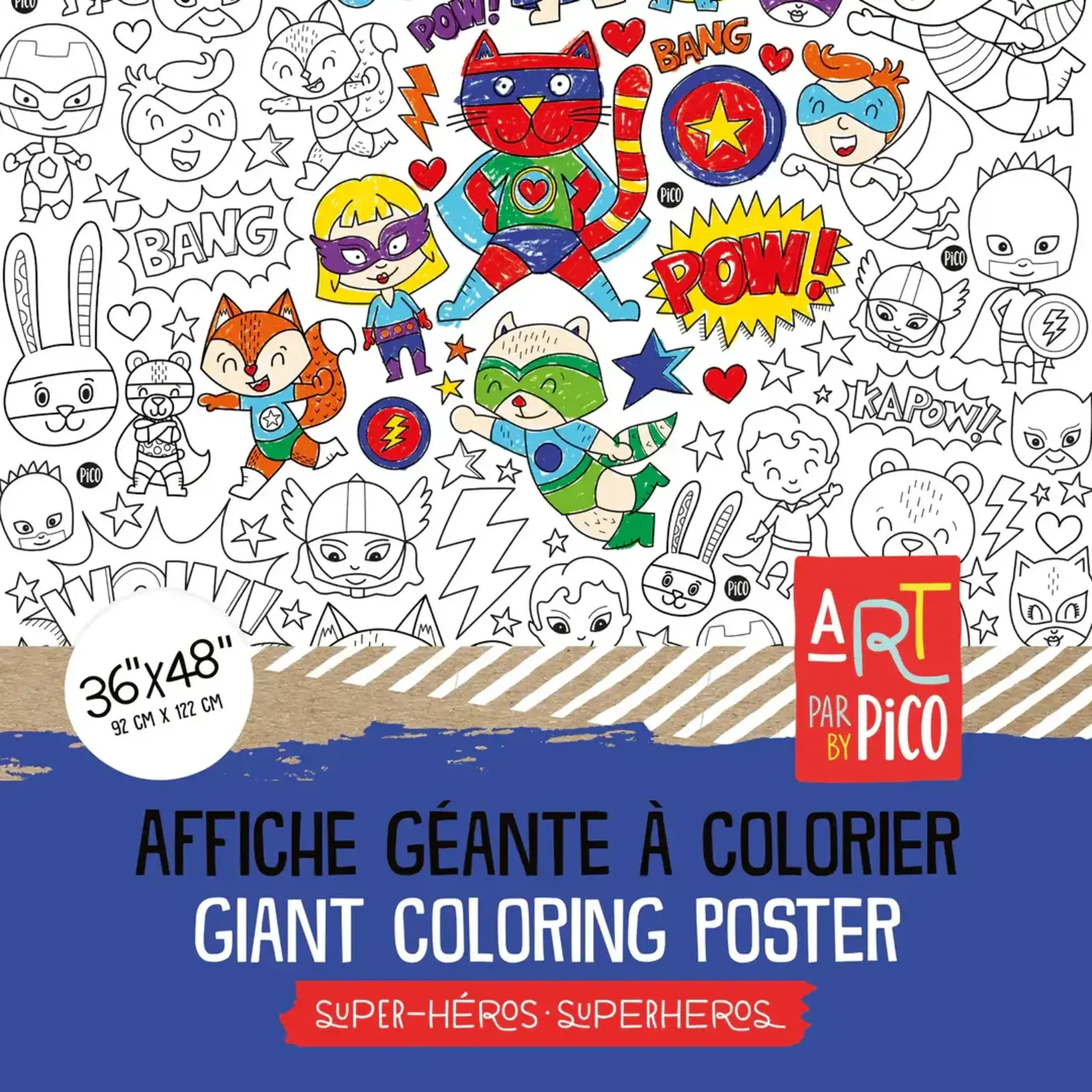 Pico  50 PICO - Giant Coloring Poster - Superheroes