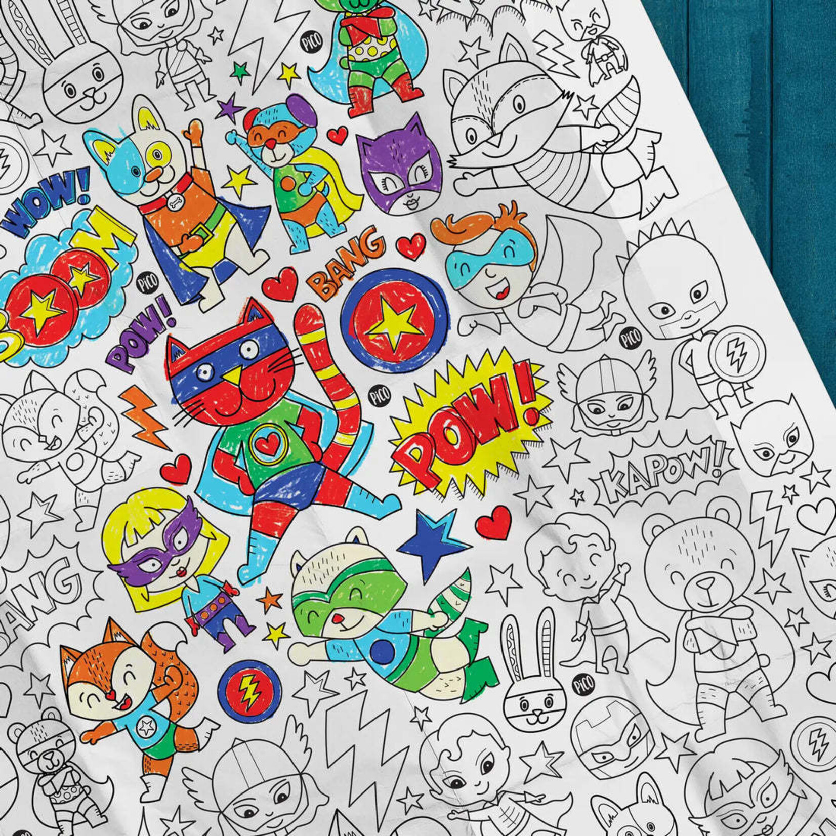 Pico  50 PICO - Giant Coloring Poster - Superheroes