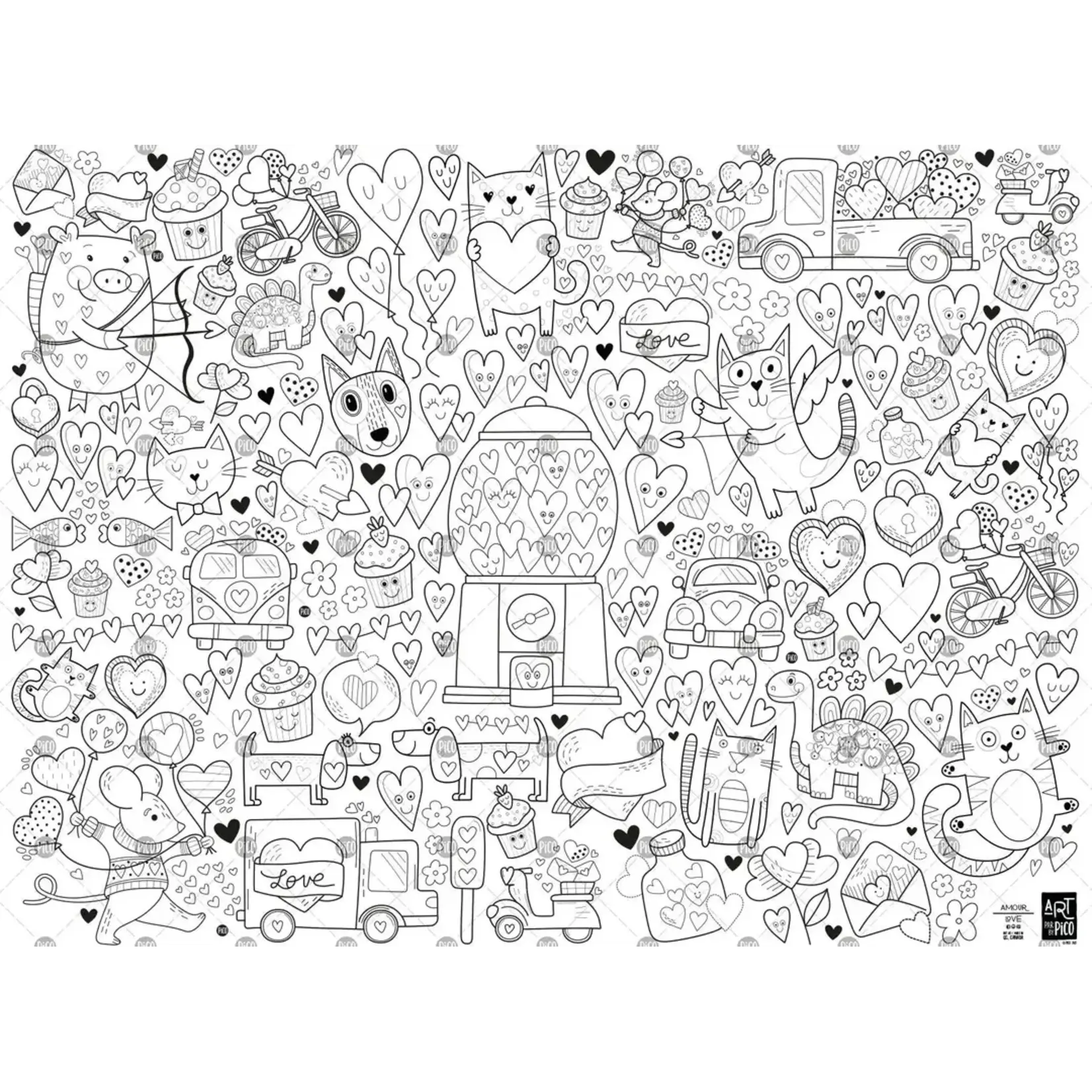 Pico PICO - Giant Coloring Poster - Love