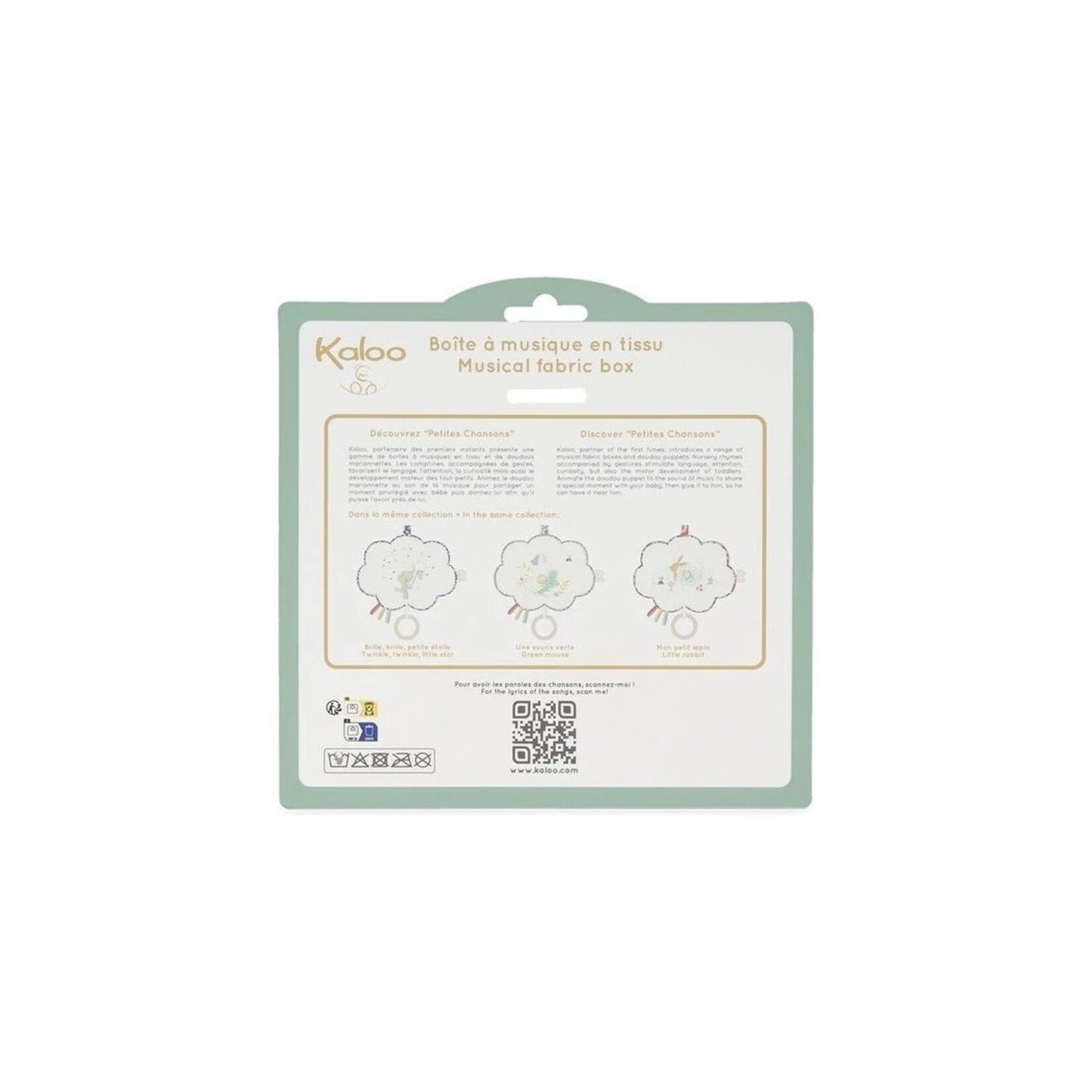 Kaloo KALOO - Coussin musical en tissu - Mon Petit Lapin