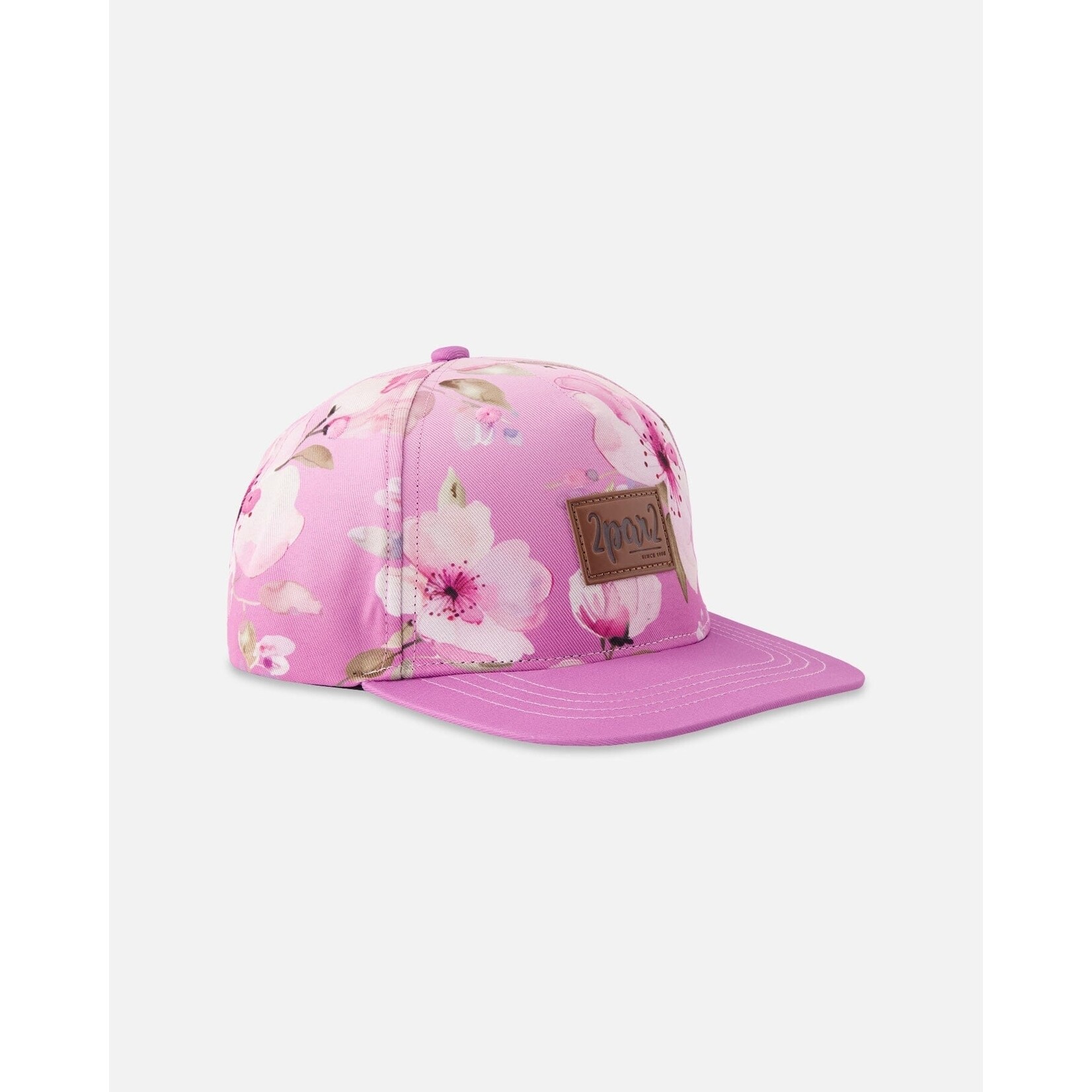Deux par Deux DEUX PAR DEUX - Casquette violette à imprimé de fleurs