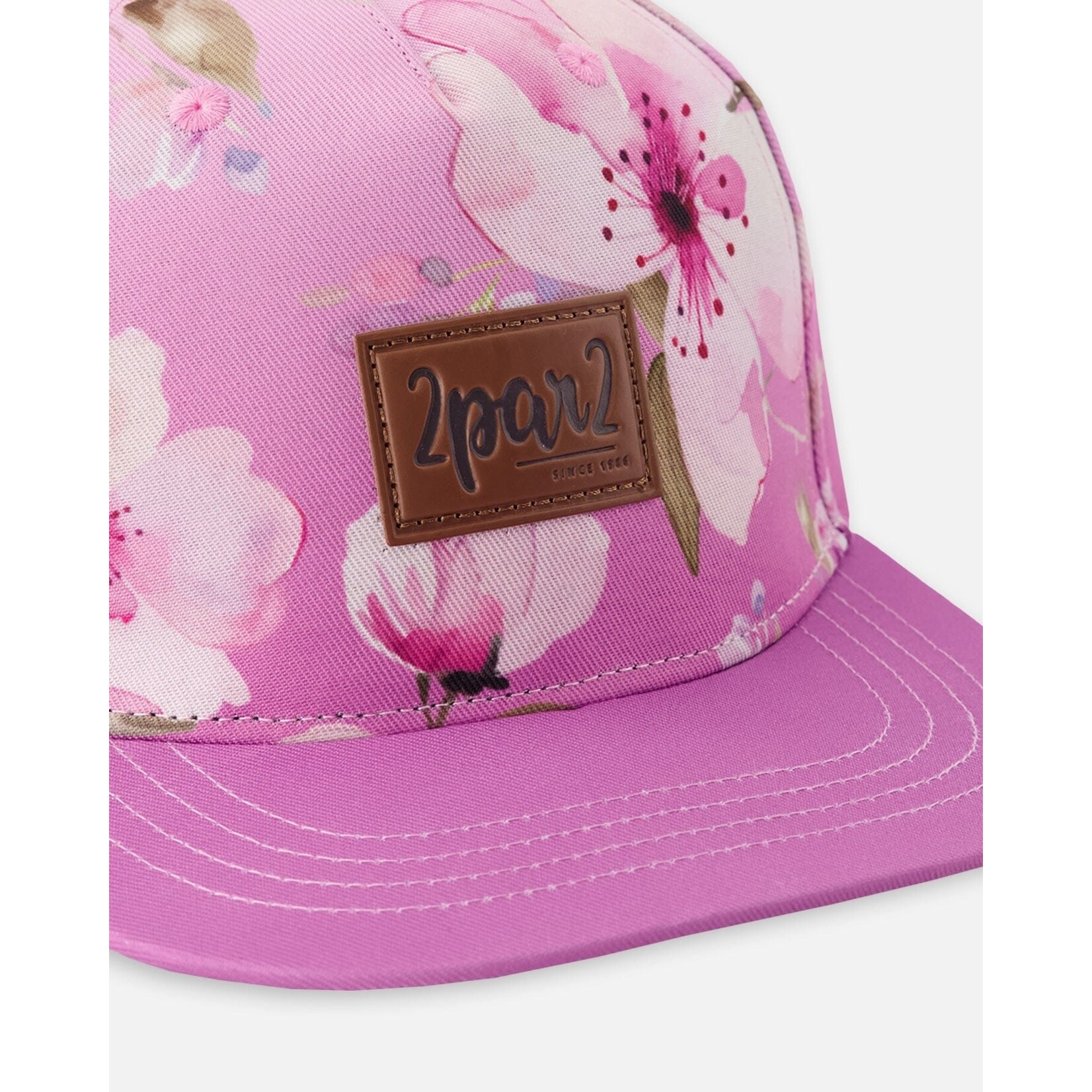Deux par Deux DEUX PAR DEUX - Casquette violette à imprimé de fleurs