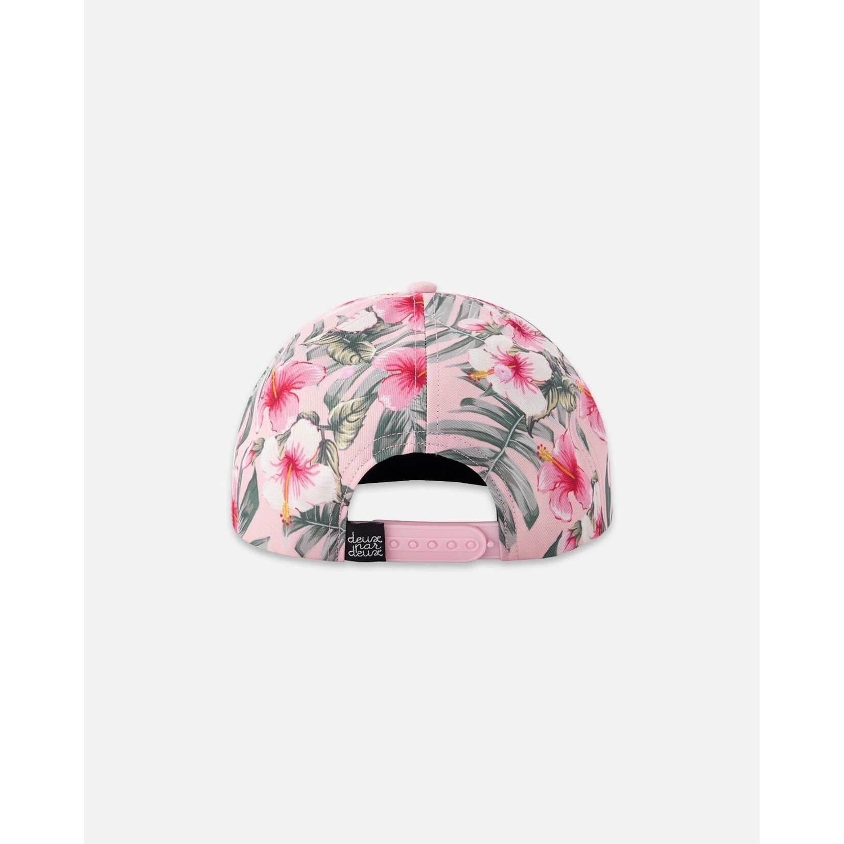 Deux par Deux DEUX PAR DEUX - Casquette rose à imprimé d'hibiscus
