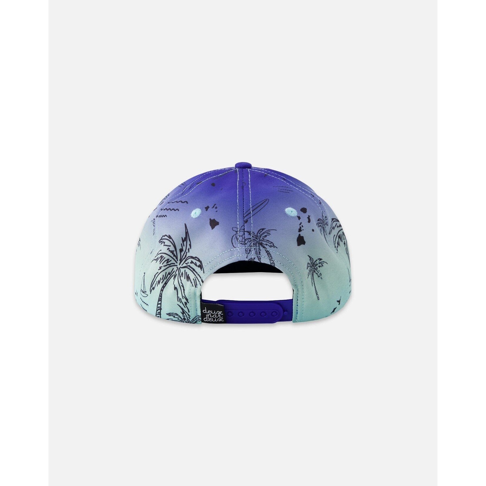 Deux par Deux DEUX PAR DEUX - Casquette à dégradé bleu et imprimé de la plage