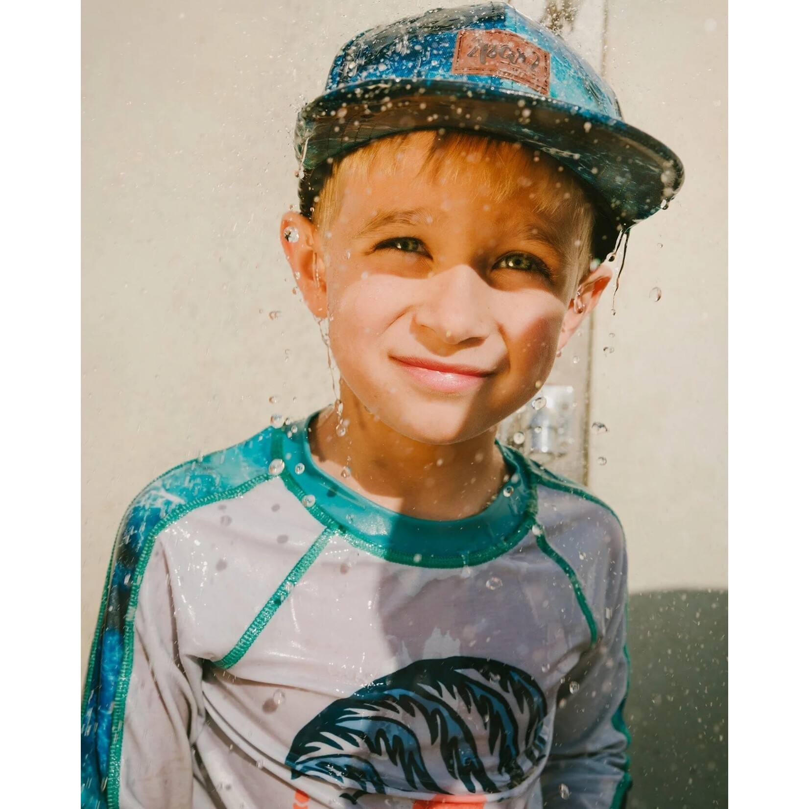 Deux par Deux DEUX PAR DEUX - Blue Cap with Wave Print