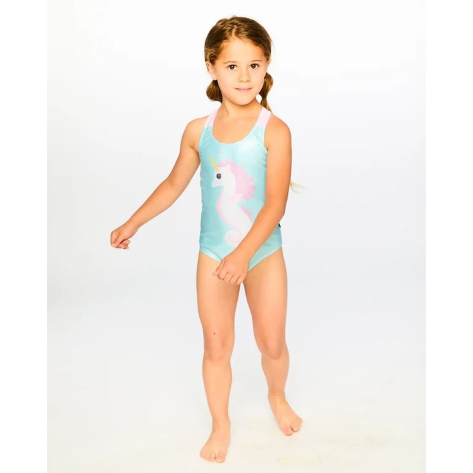 Deux par Deux DEUX PAR DEUX - Aqua one-piece swimsuit UPF50 'Comme un poisson dans l'eau'