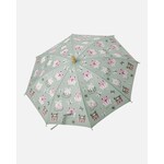 Deux par Deux DEUX PAR DEUX - Parapluie à changement de couleur, vert imprimé grenouilles 'Brise du Printemps'