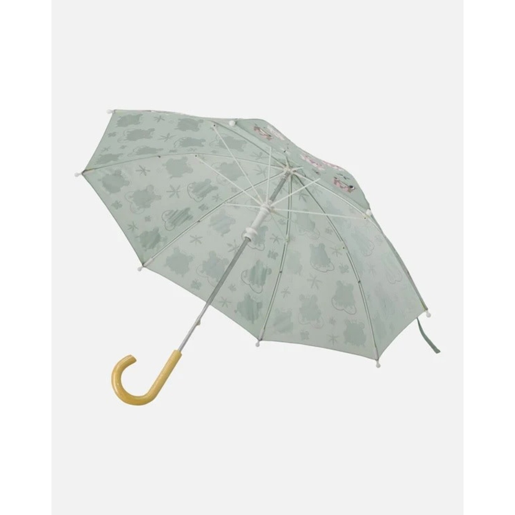 Deux par Deux DEUX PAR DEUX - Parapluie à changement de couleur, vert imprimé grenouilles 'Brise du Printemps'