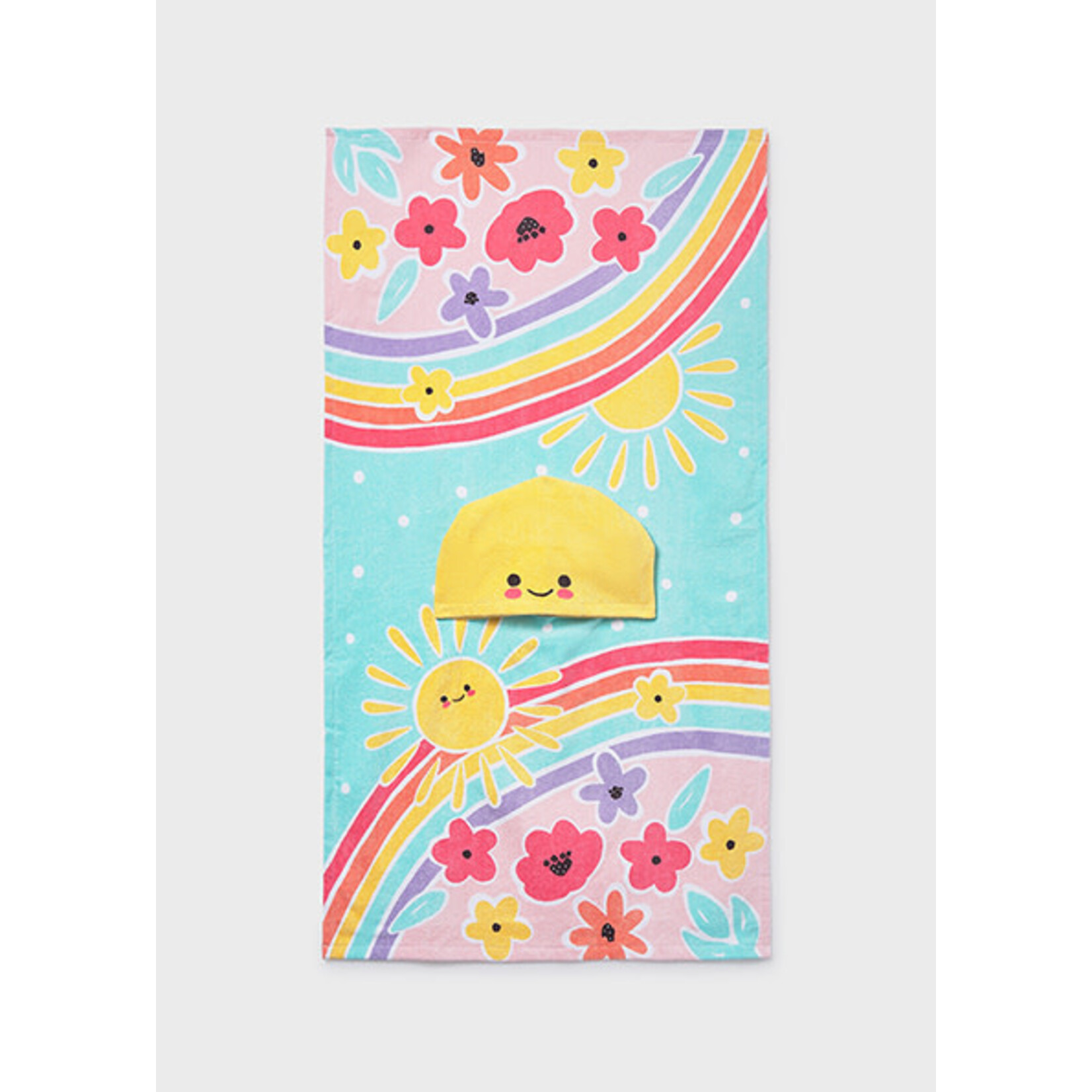 Mayoral MAYORAL - Serviette de plage avec capuchon et motifs de journée ensoleillée