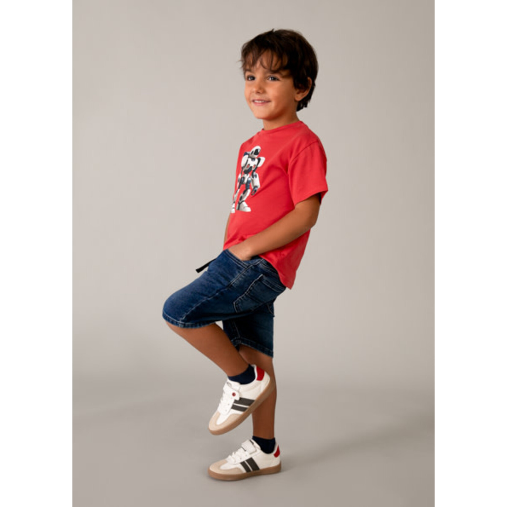 Mayoral MAYORAL-  Short bermuda en denim foncé souple 'Jogger'