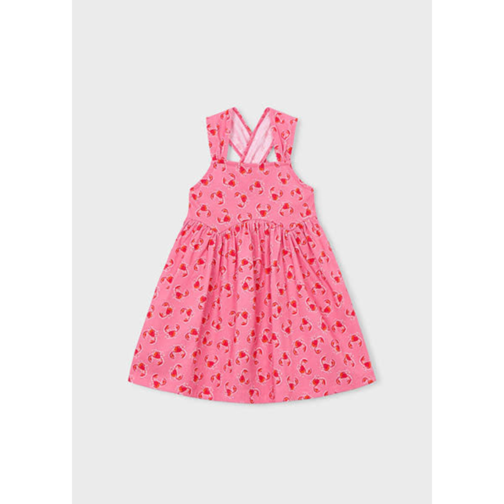 Mayoral MAYORAL - Pink dress with crab print
