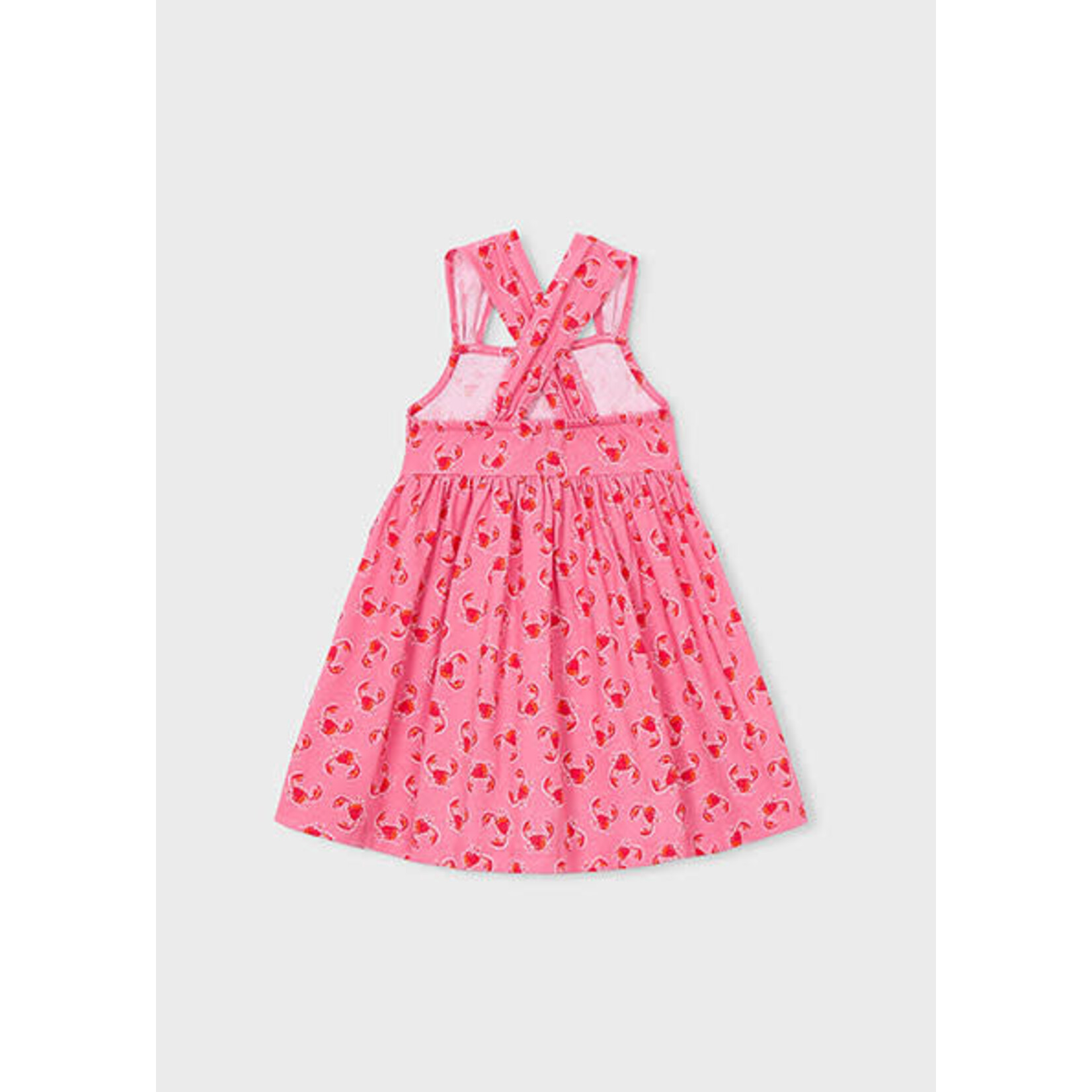 Mayoral MAYORAL - Pink dress with crab print