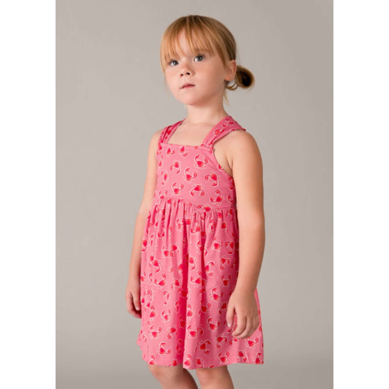 Mayoral MAYORAL - Pink dress with crab print