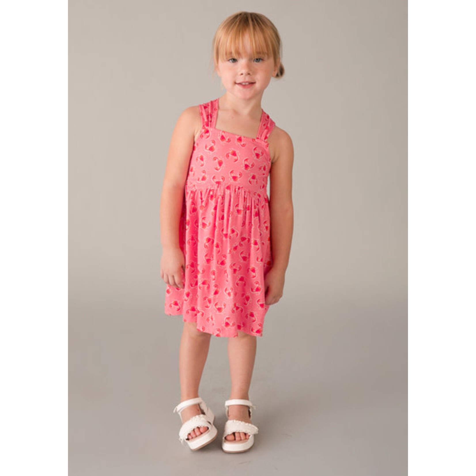 Mayoral MAYORAL - Robe rose avec imprimé de crabes