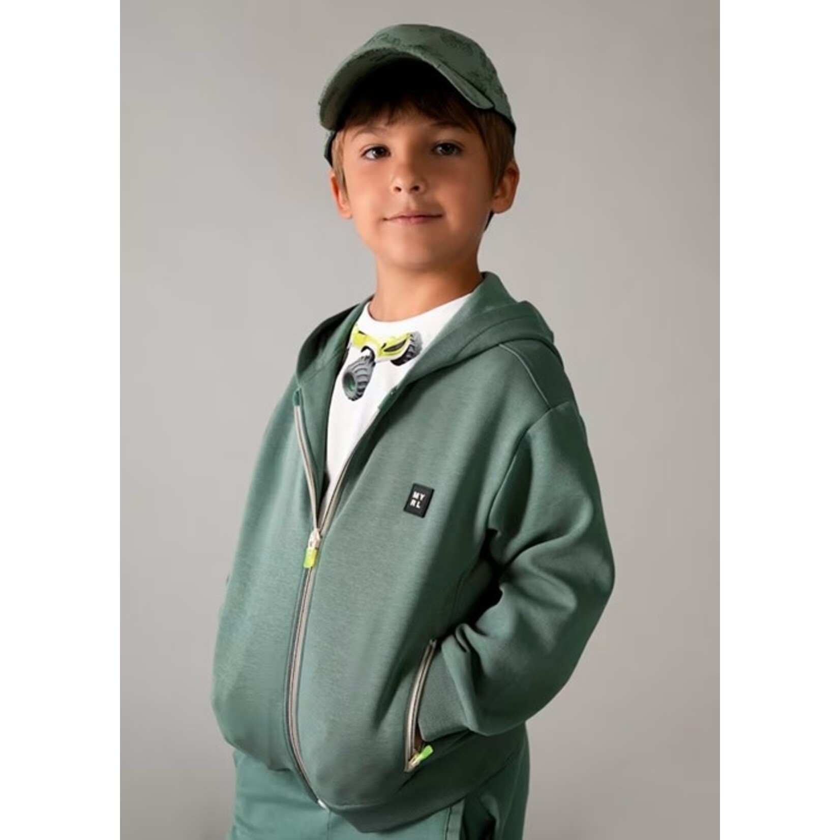 Mayoral MAYORAL - Veste vert forêt à capuche et à fermeture éclair