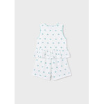Mayoral MAYORAL - Ensemble 2 pièces - Camisole à volant et short léger blanc à motif de palmiers