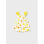 Mayoral MAYORAL - 2-piece set - Camisole with ruffled straps and lightweight white floral print shorts