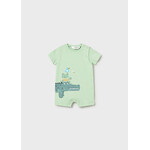 Mayoral MAYORAL - Green romper with crocodile, frog and bird print