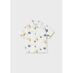 Mayoral MAYORAL - White baby shirt with animal print