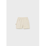 Mayoral MAYORAL - Beige fleece shorts with a drawstring waist