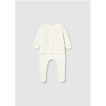 Mayoral MAYORAL - 2-piece set - Knitted sweater and beige leg warmers for newborns