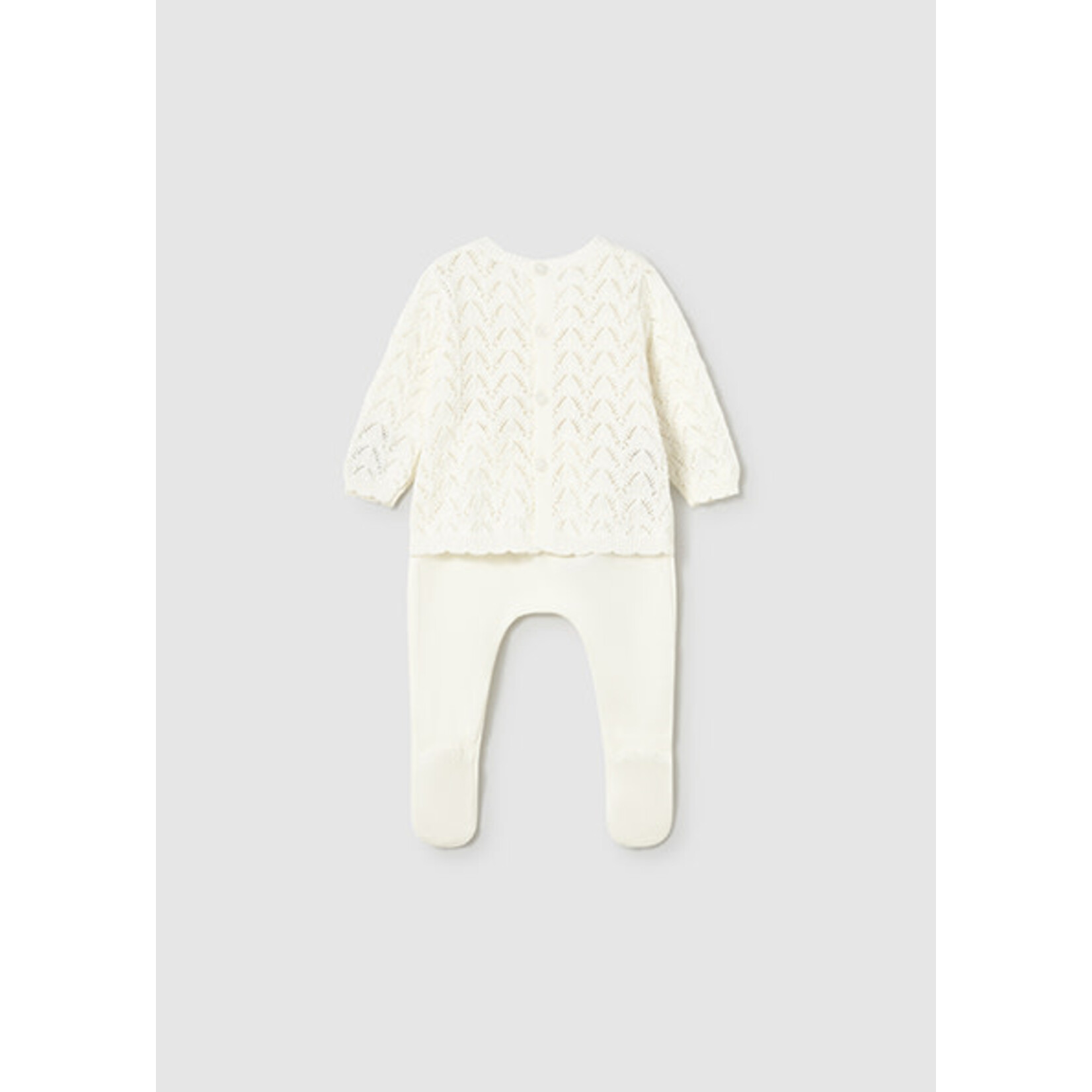 Mayoral MAYORAL - Ensemble 2 morceaux - Pull tricoté et guêtre beige pour nouveau-né