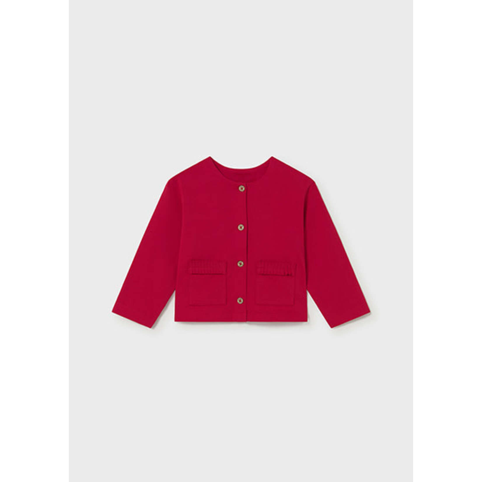 Mayoral MAYORAL - 3 Piece Set - Red Cardigan, T-Shirt and Leggings with Seagull Print