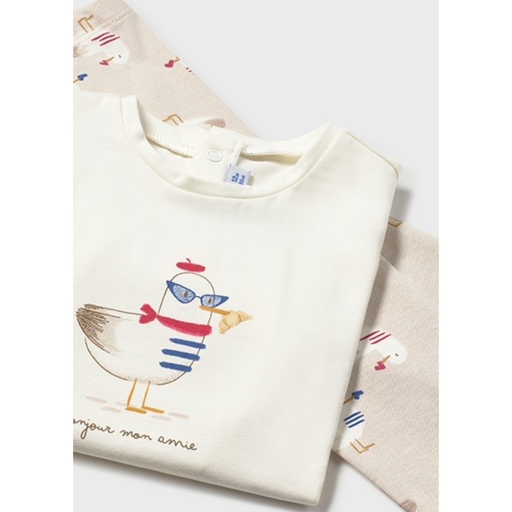 Mayoral MAYORAL - Ensemble 3 morceaux - Veste rouge, t-shirt et legging avec imprimé de mouettes