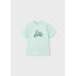 Mayoral MAYORAL - Mint green T-shirt with a embossed Vespa