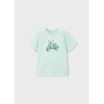Mayoral MAYORAL - T-shirt vert menthe avec une vespa en relief