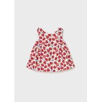 Mayoral MAYORAL - White dress with strawberry and blueberry print