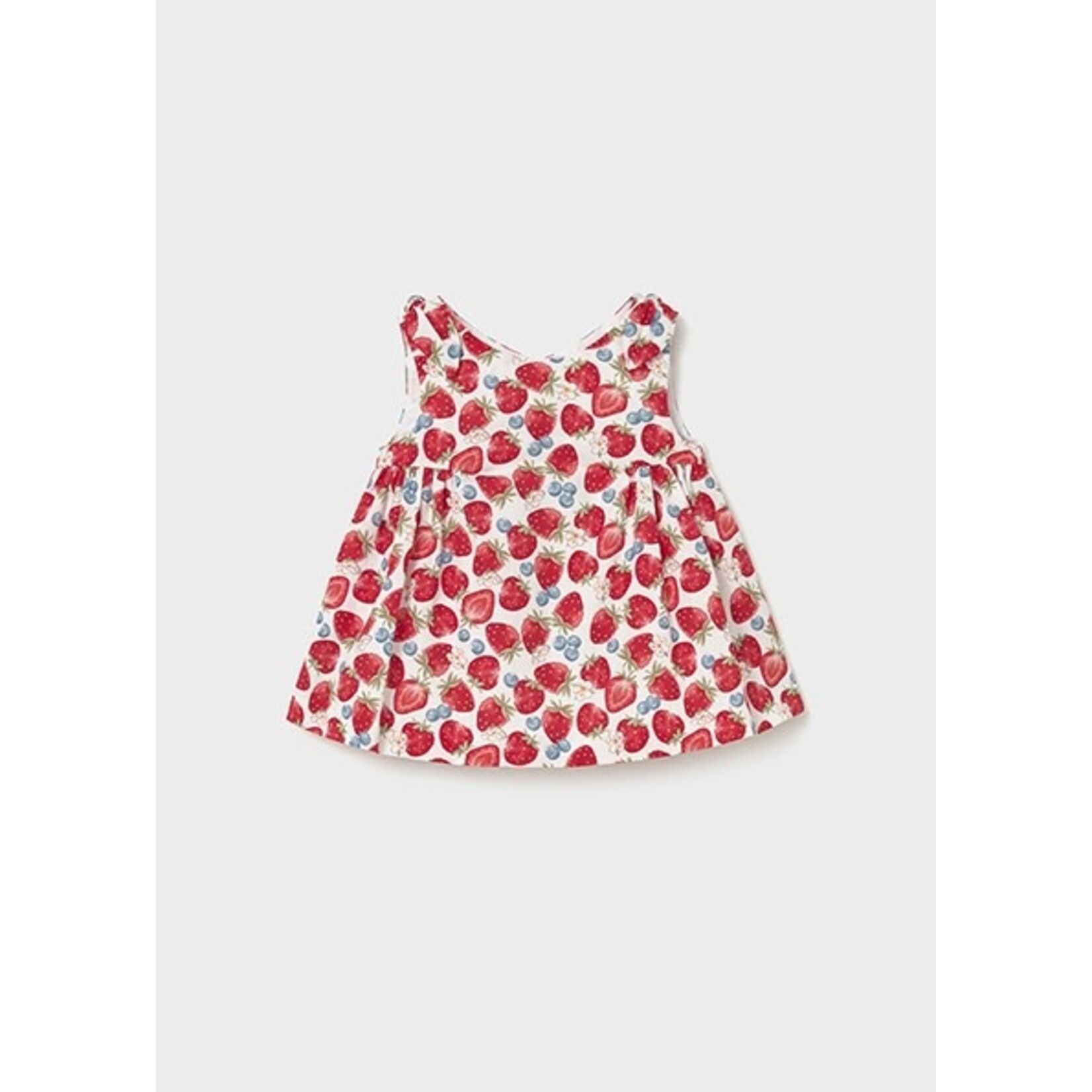 Mayoral MAYORAL - Robe blanche avec imprimé de fraises et bleuets