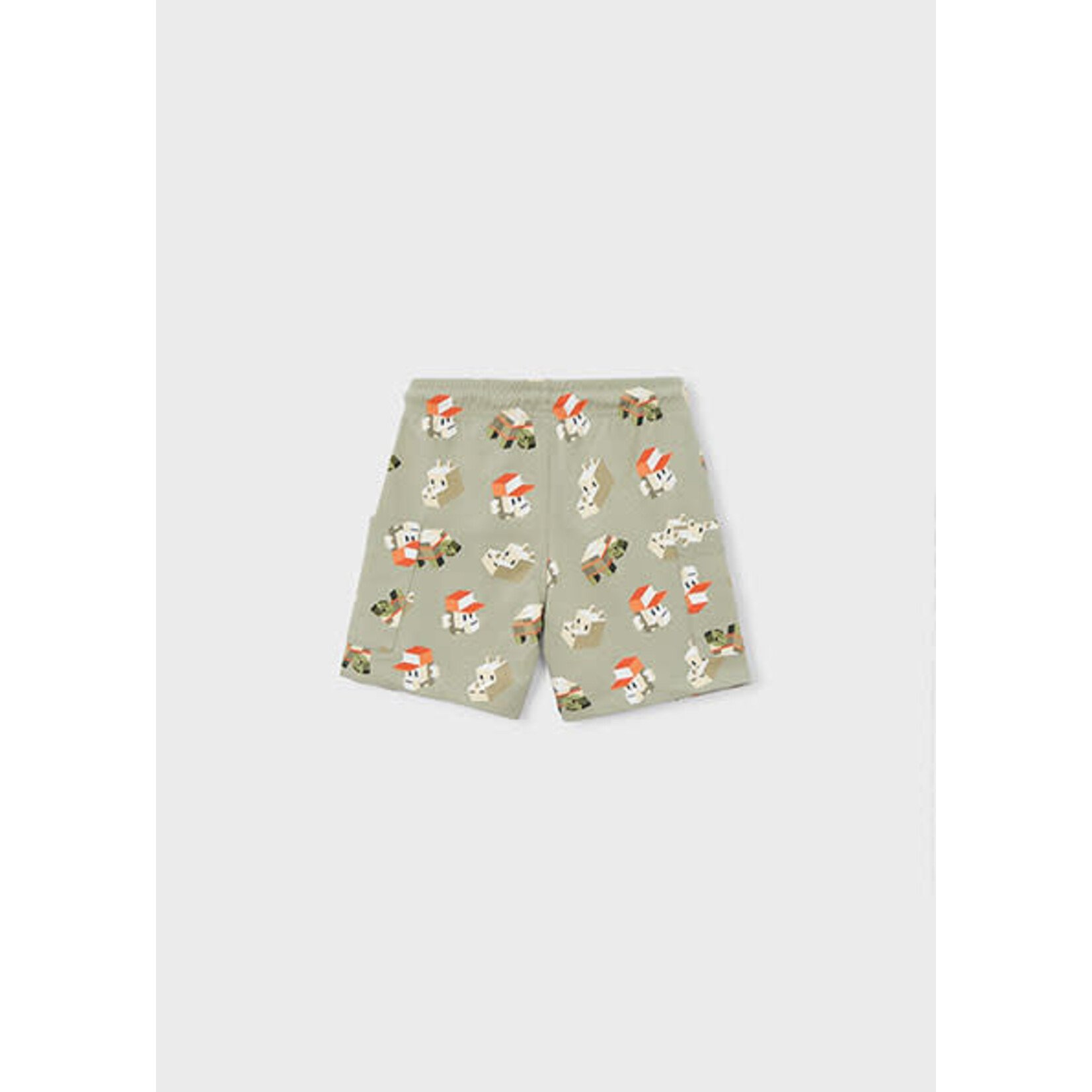 Mayoral  MAYORAL - Fleece shorts with 'Mix and match' cubic animal print