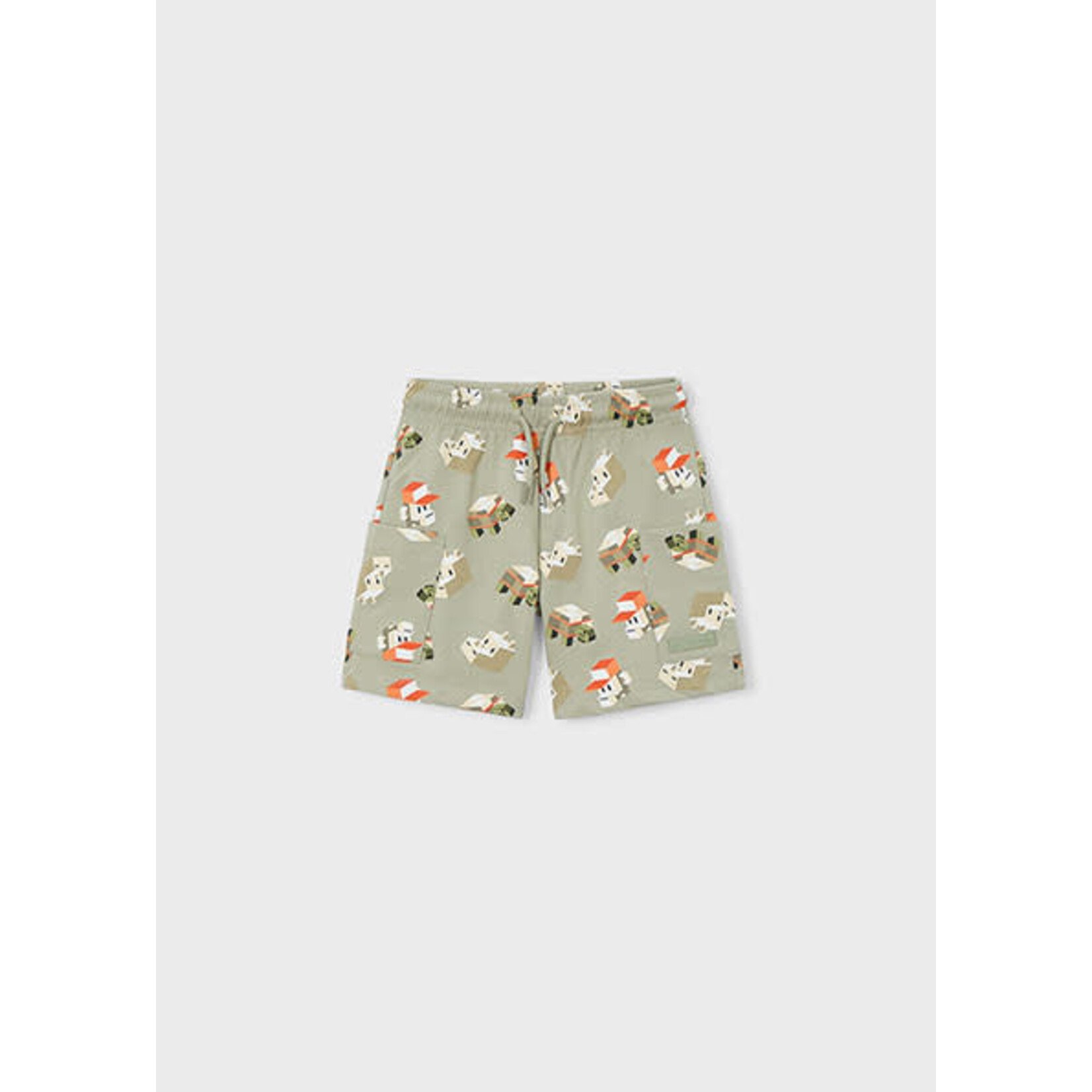 Mayoral  MAYORAL - Fleece shorts with 'Mix and match' cubic animal print