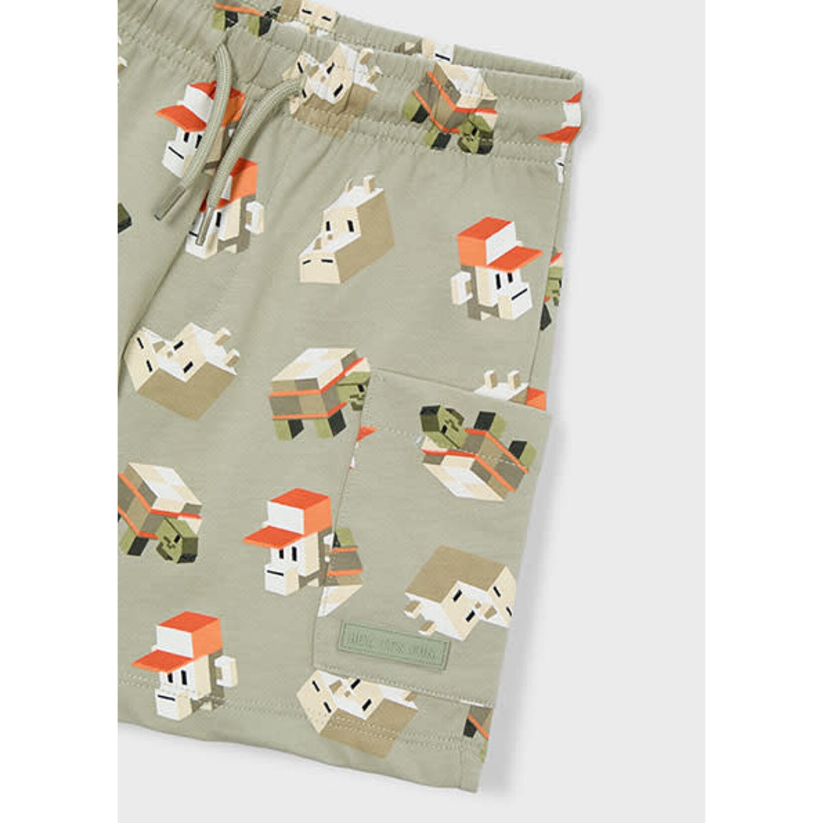 Mayoral  MAYORAL - Fleece shorts with 'Mix and match' cubic animal print