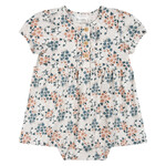 Petit Lem PETIT LEM - Pale beige floral print bodysuit dress