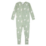 Petit Lem PETIT LEM - Turquoise baby pyjamas with lamb print