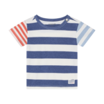 Noppies NOPPIES - White T-shirt with blue and red striped pattern