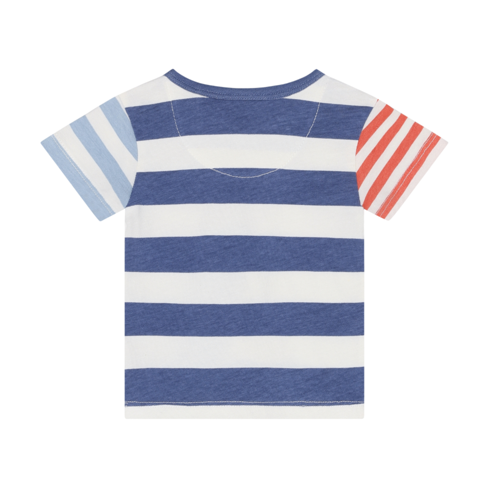 Noppies NOPPIES - T-shirt blanc avec motif rayé bleu et rouge