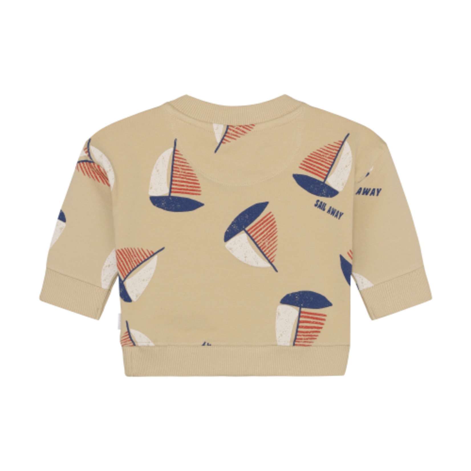 Noppies NOPPIES - Beige long-sleeved sweater with 'Sail Away' sailboat print